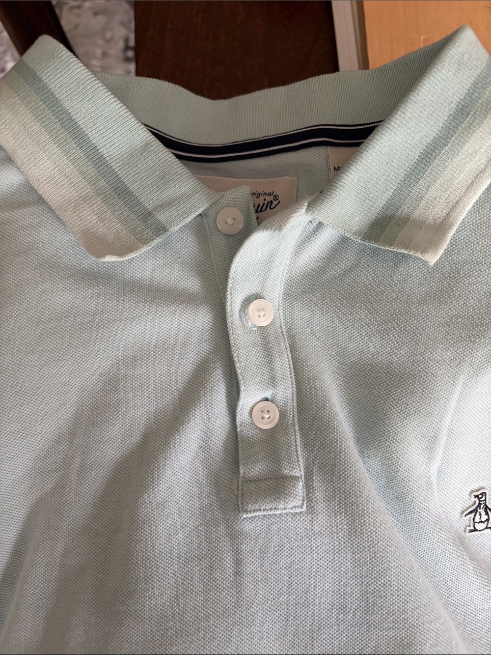 Original Penguin Men's Polo in Mint Green with Embroidered Logo - Picture 6 of 6